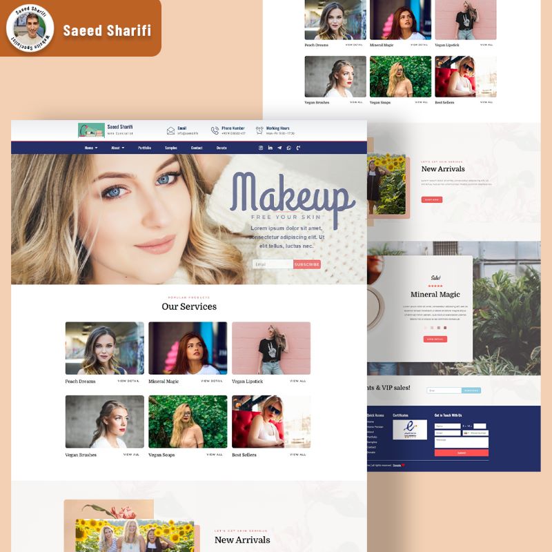 Makeup Artist Website Design