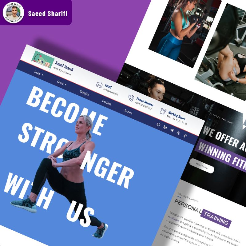 Women Gym Website Design